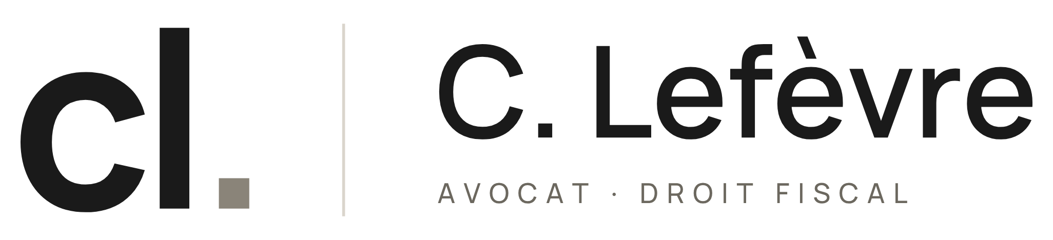 Logo « cl. » créé pour Christophe Lefèvre, avocat fiscaliste
